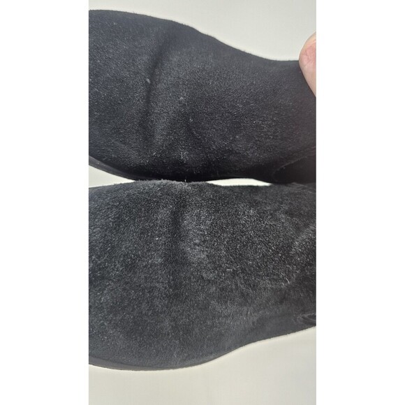 Coach Tulip Women's 5.5B Black Winter Suede Boot Fur Lined Buckle Signature Logo - Picture 3 of 16